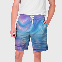 Шорты на шнурке мужские Абстрактное небо и водная гладь, цвет: 3D-принт