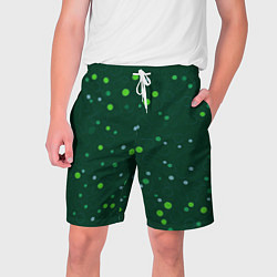 Шорты на шнурке мужские Прикольный горошек зелёный, цвет: 3D-принт