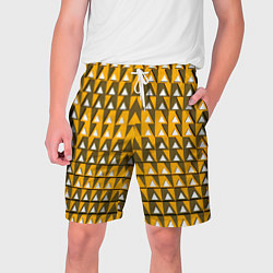 Мужские шорты Узор из треугольников жёлтый