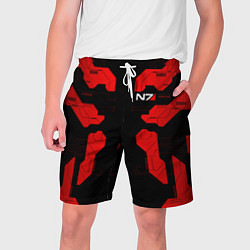 Шорты на шнурке мужские Mass Effect - Red armor, цвет: 3D-принт