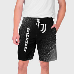 Шорты на шнурке мужские Juventus sport на темном фоне вертикально, цвет: 3D-принт