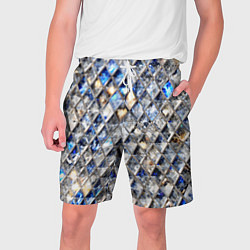 Мужские шорты Хрустальные кристаллы - бриллиантовый блеск