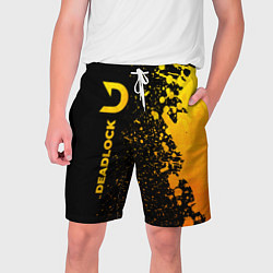Шорты на шнурке мужские Deadlock - gold gradient по-вертикали, цвет: 3D-принт