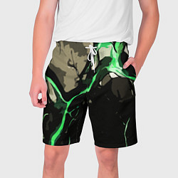 Мужские шорты Зелёный разлом в камне