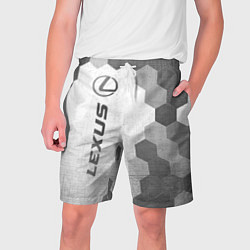 Шорты на шнурке мужские Lexus - white gradient по-вертикали, цвет: 3D-принт
