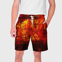 Мужские шорты Абстракция - red grunge tear