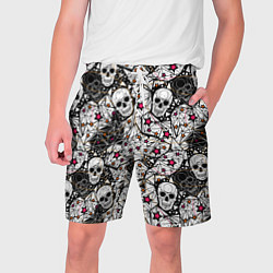 Мужские шорты Черепа и красные звезды