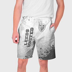 Шорты на шнурке мужские Leeds United - white gradient вертикально, цвет: 3D-принт