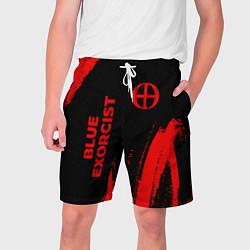 Шорты на шнурке мужские Blue Exorcist - red gradient вертикально, цвет: 3D-принт
