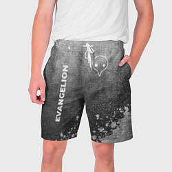 Шорты на шнурке мужские Evangelion - grey gradient вертикально, цвет: 3D-принт