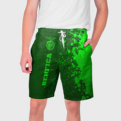 Шорты на шнурке мужские Benfica - green gradient по-вертикали, цвет: 3D-принт