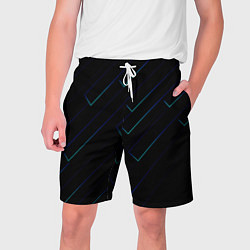 Шорты на шнурке мужские Color blue black, цвет: 3D-принт