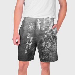 Шорты на шнурке мужские Bring Me the Horizon - grey gradient по-вертикали, цвет: 3D-принт