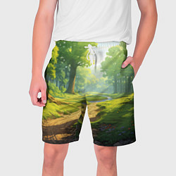 Шорты на шнурке мужские Fabulous forest, цвет: 3D-принт