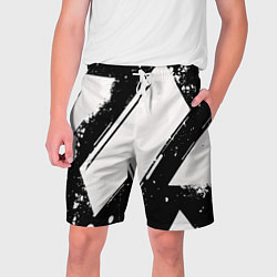 Мужские шорты Color black white