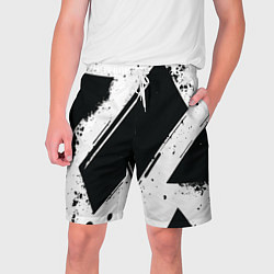 Мужские шорты Color black white