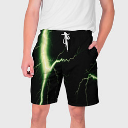 Шорты на шнурке мужские Lightning yellow текстура, цвет: 3D-принт