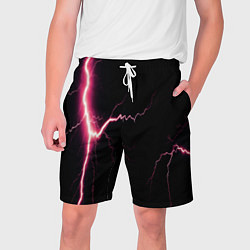 Шорты на шнурке мужские Lightning pink, цвет: 3D-принт