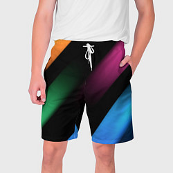 Шорты на шнурке мужские Multicoloured, цвет: 3D-принт