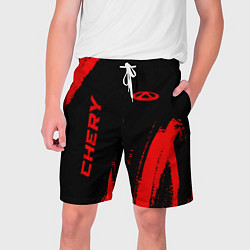 Мужские шорты Chery - red gradient вертикально