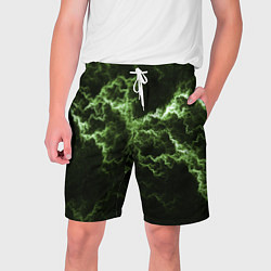 Шорты на шнурке мужские Lightning green glow, цвет: 3D-принт