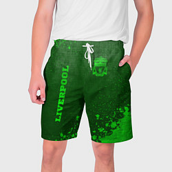 Шорты на шнурке мужские Liverpool - green gradient вертикально, цвет: 3D-принт
