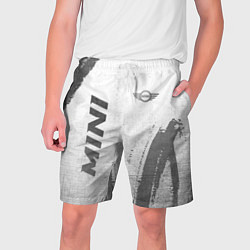 Шорты на шнурке мужские Mini - white gradient вертикально, цвет: 3D-принт