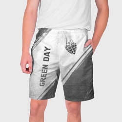 Шорты на шнурке мужские Green Day - white gradient вертикально, цвет: 3D-принт