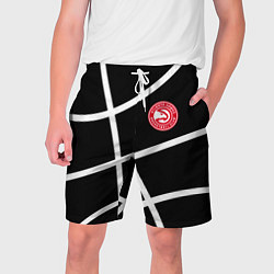 Шорты на шнурке мужские Atlanta Hawks NBA, цвет: 3D-принт