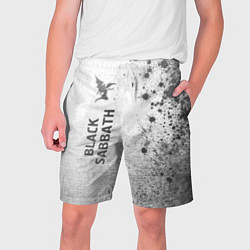 Шорты на шнурке мужские Black Sabbath - white gradient по-вертикали, цвет: 3D-принт
