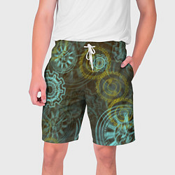 Шорты на шнурке мужские Стимпанк механизм, цвет: 3D-принт