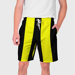 Мужские шорты Color yellow black line
