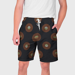Шорты на шнурке мужские Black coffee moon drops pattern, цвет: 3D-принт