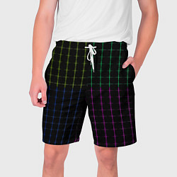 Мужские шорты Color black multicolored stripes