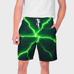 Мужские шорты Зеленый неон из плит