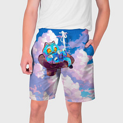 Шорты на шнурке мужские Tiger Derpy in the clouds, цвет: 3D-принт