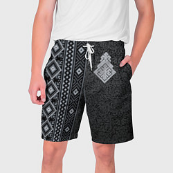 Шорты на шнурке мужские Славянский орнамент Макошь, цвет: 3D-принт
