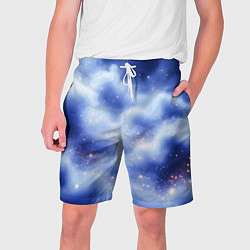 Шорты на шнурке мужские Сине-голубая волшебная дымка, цвет: 3D-принт