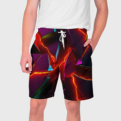 Шорты на шнурке мужские Fractures multicolored tiles, цвет: 3D-принт