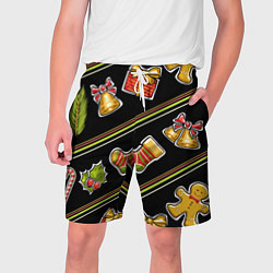 Шорты на шнурке мужские Рождественский дух, цвет: 3D-принт