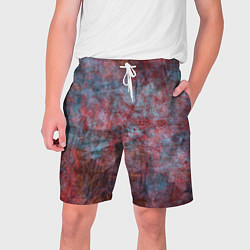 Мужские шорты Абстракция - red rust on blue