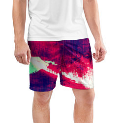 Шорты спортивные мужские Брызги красок, цвет: 3D-принт — фото 2