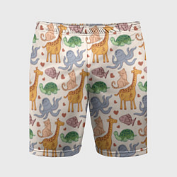 Мужские спортивные шорты Летние зверьки