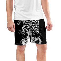 Шорты спортивные мужские Floral Skeleton, цвет: 3D-принт — фото 2