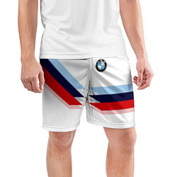 Шорты спортивные мужские BMW БМВ WHITE, цвет: 3D-принт — фото 2