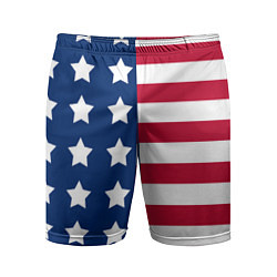 Шорты спортивные мужские USA Flag, цвет: 3D-принт