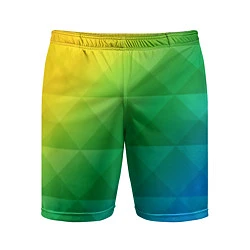 Шорты спортивные мужские Colored wall, цвет: 3D-принт
