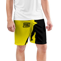 Шорты спортивные мужские PUBG: Yellow Shadow, цвет: 3D-принт — фото 2