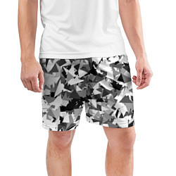 Шорты спортивные мужские Городской серый камуфляж, цвет: 3D-принт — фото 2
