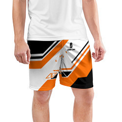 Шорты спортивные мужские R6S: Asimov Orange Style, цвет: 3D-принт — фото 2